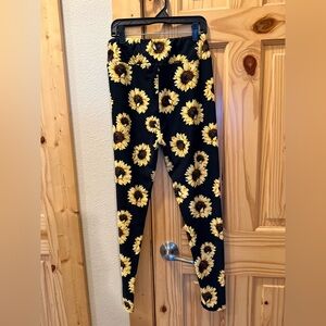 Sunflower Print Leggings